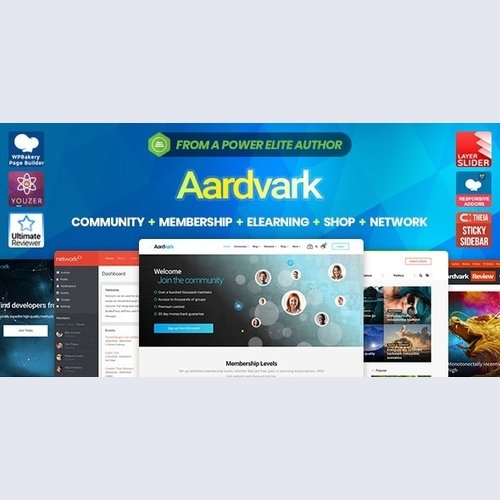 Aardvark v4.29 - Community, Membership, BuddyPress Theme