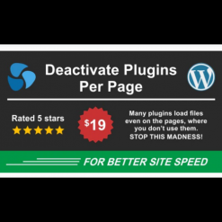 Deactivate Plugins Per Page v1.12.0 - Improve WordPress Performance