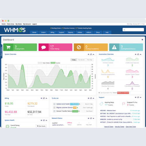 WHMCS Web Hosting Billing & Automation Platform