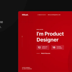 Mikael - Modern & Creative CV/Resume WordPress Theme