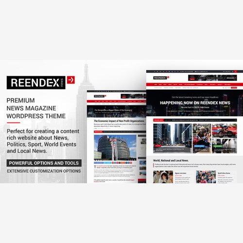 Reendex v1.0.5 - Broadcast News Magazine WordPress Theme