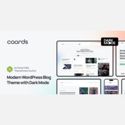 Caards v1.0.4 - Modern Blog & Magazine WordPress Theme with Dark Mode Free Download