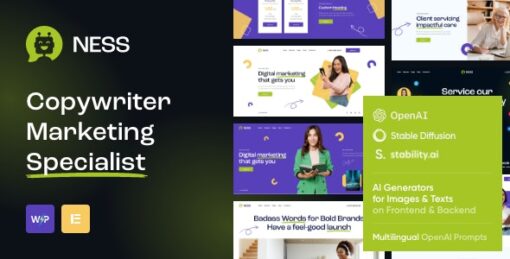 Ness - Marketing Agency & SMM WordPress Theme Free Download