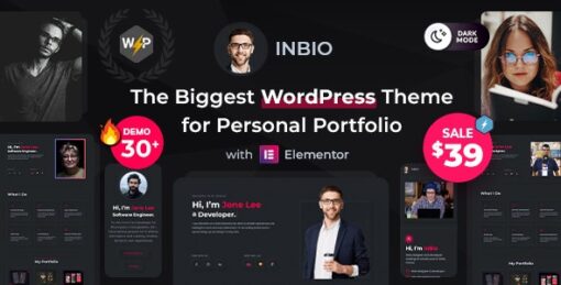 InBio v2.4.0 - Personal Portfolio/CV WordPress Theme Free Download